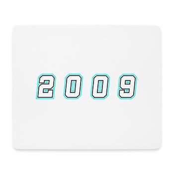 2009 Jahr Zahl - Mousepad (Querformat) - Weiß - Vorne