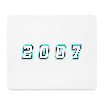 2007 Jahr Zahl - Mousepad (Querformat) - Weiß - Vorne
