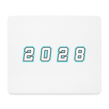 2028 Jahr Zahl - Mousepad (Querformat) - Weiß - Vorne