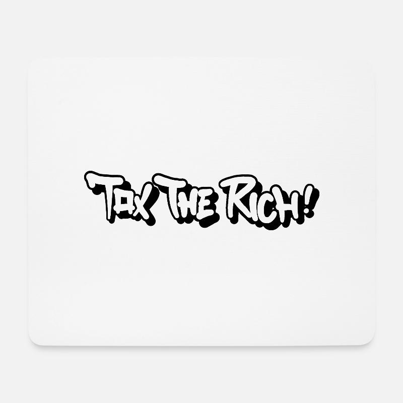 Tax The Rich! - Mousepad (Querformat) - Weiß
