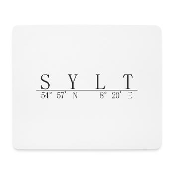 Coordonnées SYLT - Tapis de souris (format paysage) - blanc - Devant