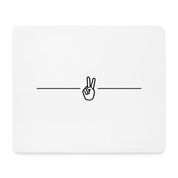 Linie Peace - Mousepad (Querformat) - Weiß - Vorne
