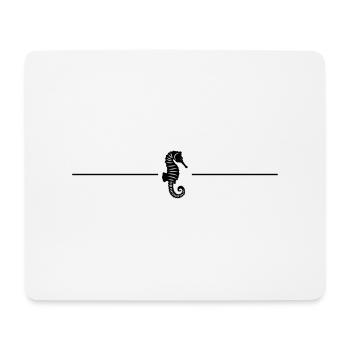 Seepferd Linie - Mousepad (Querformat) - Weiß - Vorne