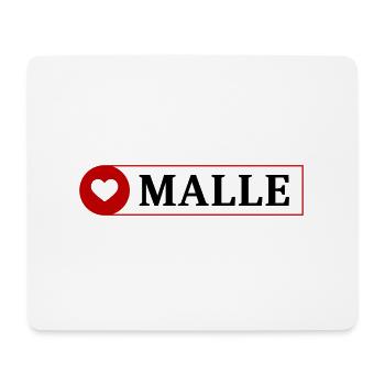 Cœur de Malle - Tapis de souris (format paysage) - blanc - Devant