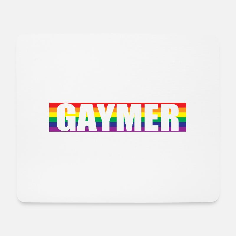 Gaymer - Mousepad (Querformat) - Weiß