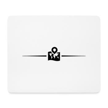 World Map Line symbol - Mouse Pad (horizontal) - white - Front
