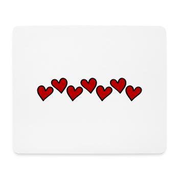 Symbole de l’amour des cœurs - Tapis de souris (format paysage) - blanc - Devant