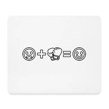Boxe - Tapis de souris (format paysage) - blanc - Devant