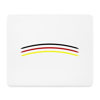 Germany flag line - Mouse Pad (horizontal) - white - Front