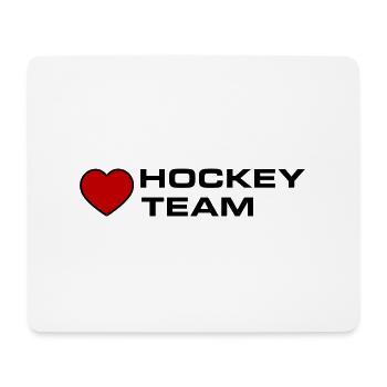 Cœur d’équipe de hockey - Tapis de souris (format paysage) - blanc - Devant