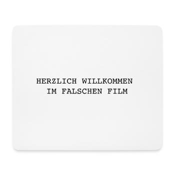 Willkommen Im Falschen Film Geschenk Idee - Mousepad (Querformat) - Weiß - Vorne
