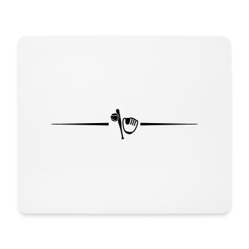 Ligne de baseball - Tapis de souris (format paysage) - blanc - Devant