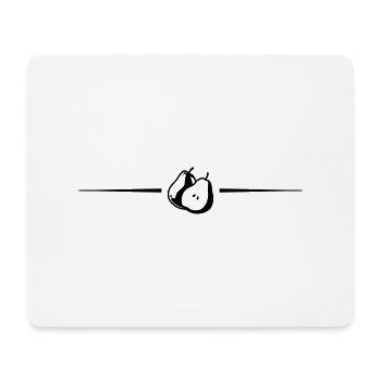 Pear fruit line - Mouse Pad (horizontal) - white - Front