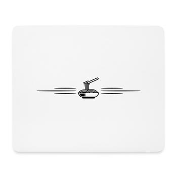 Spaghetti Linie - Mousepad (Querformat) - Weiß - Vorne
