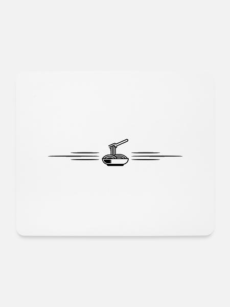 Spaghetti Linie - Mousepad (Querformat) - Weiß