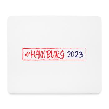 Hamburg 2023 - Mousepad (Querformat) - Weiß - Vorne