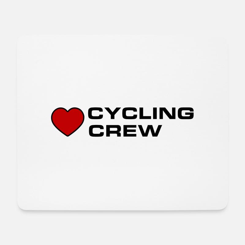 Cycling Crew - Mousepad (Querformat) - Weiß