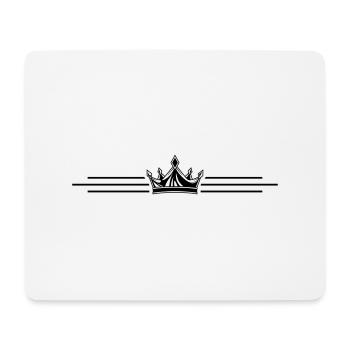 Krone Symbol Linie - Mousepad (Querformat) - Weiß - Vorne