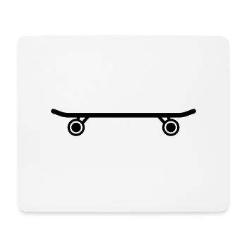 Symbole du skateboard - Tapis de souris (format paysage) - blanc - Devant