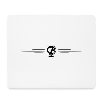 Globus Linie icon - Mousepad (Querformat) - Weiß - Vorne