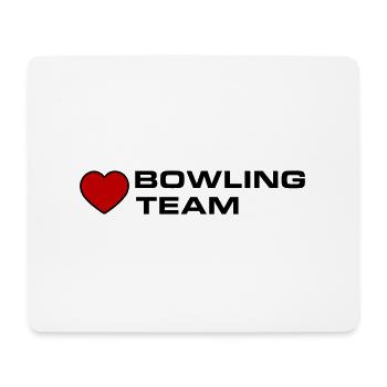 Bowling Team Herz - Mousepad (Querformat) - Weiß - Vorne