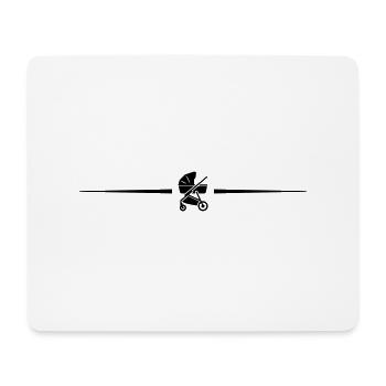 Kinderwagen baby linie - Mousepad (Querformat) - Weiß - Vorne