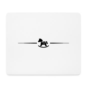 Symbole de ligne de cheval de pelle - Tapis de souris (format paysage) - blanc - Devant