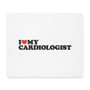 J’adore ma chemise cardiologue coeur - Tapis de souris (format paysage) - blanc - Devant