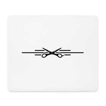 schere symbol linie - Mousepad (Querformat) - Weiß - Vorne