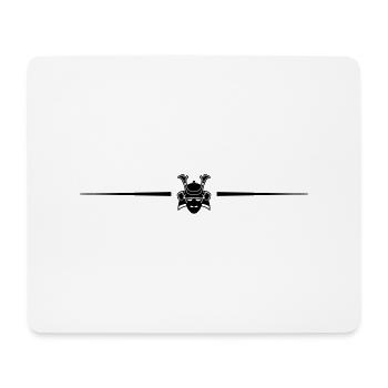 Samurai Helm Linie - Mousepad (Querformat) - Weiß - Vorne