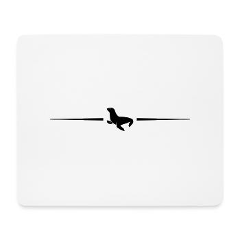 seehund Linie - Mousepad (Querformat) - Weiß - Vorne