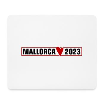 Majorque 2023 Coeur - Tapis de souris (format paysage) - blanc - Devant