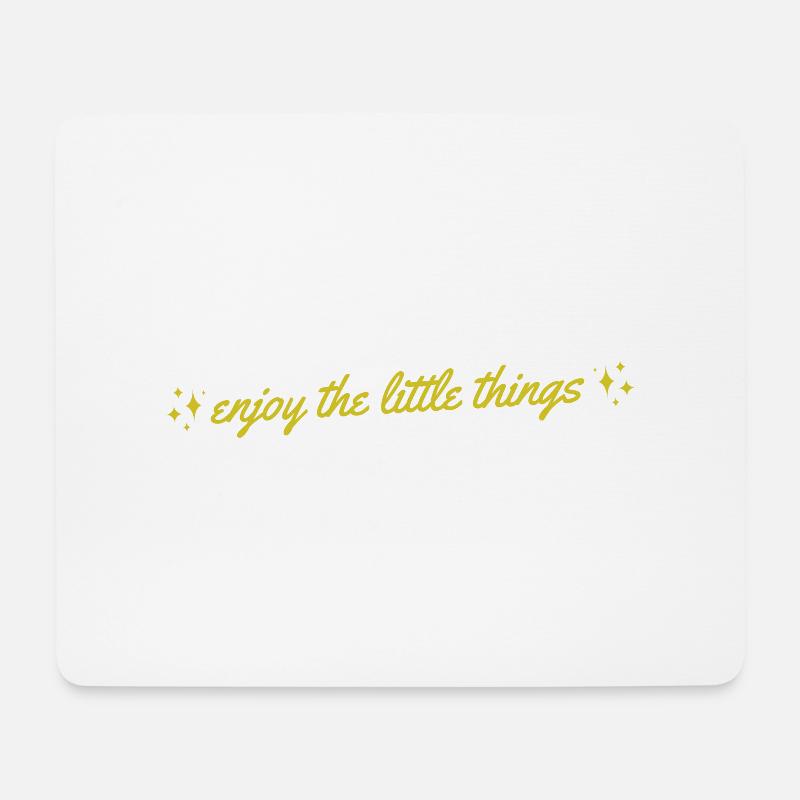 enjoy the little things - Mousepad (Querformat) - Weiß