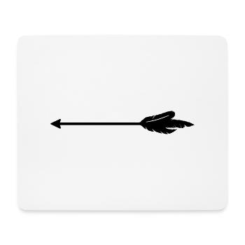 Arrow Icon - Mouse Pad (horizontal) - white - Front