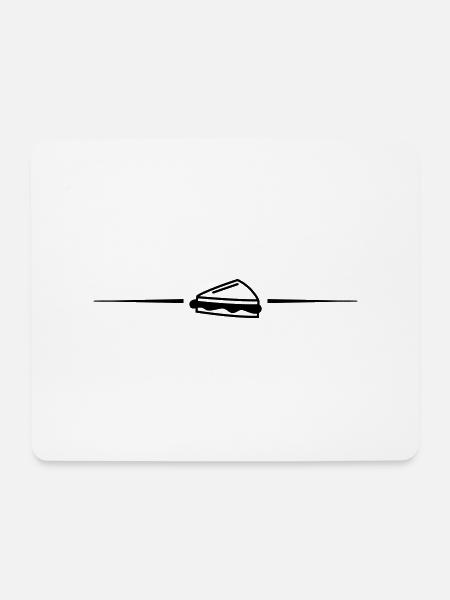 Sandwich linie - Mousepad (Querformat) - Weiß