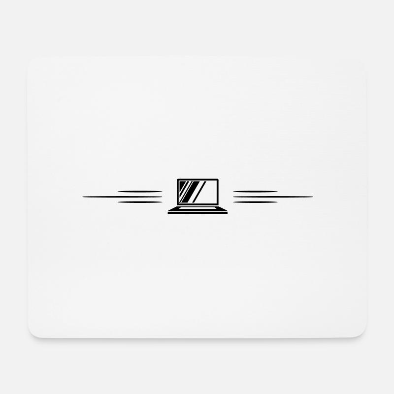 Laptop linie - Mousepad (Querformat) - Weiß