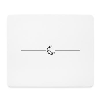 Moon Icon Line - Mouse Pad (horizontal) - white - Front