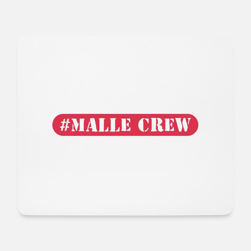 Malle Crew - Mousepad (Querformat) - Weiß