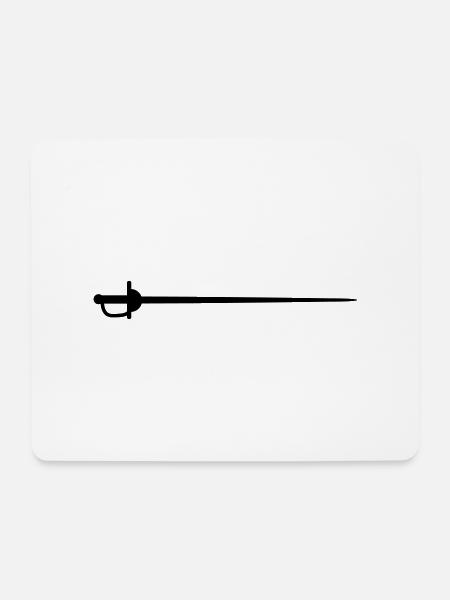 Fechten Schwert - Mousepad (Querformat) - Weiß