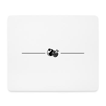 Granatapfel obst linie - Mousepad (Querformat) - Weiß - Vorne