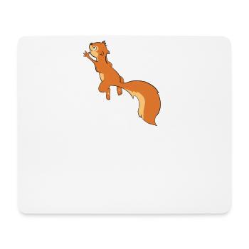 Kletterndes Eichhörnchen Nagetier Squirrel - Mousepad (Querformat) - Weiß - Vorne