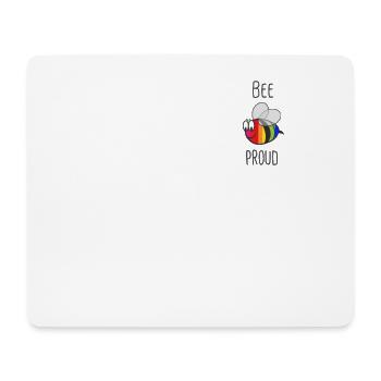 Bee Proud - Drapeau arc-en-ciel de la fierté gaie, LGBT - Tapis de souris (format paysage) - blanc - Devant