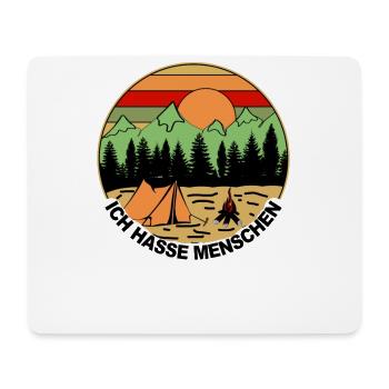 Ich hasse Menschen - Mousepad (Querformat) - Weiß - Vorne