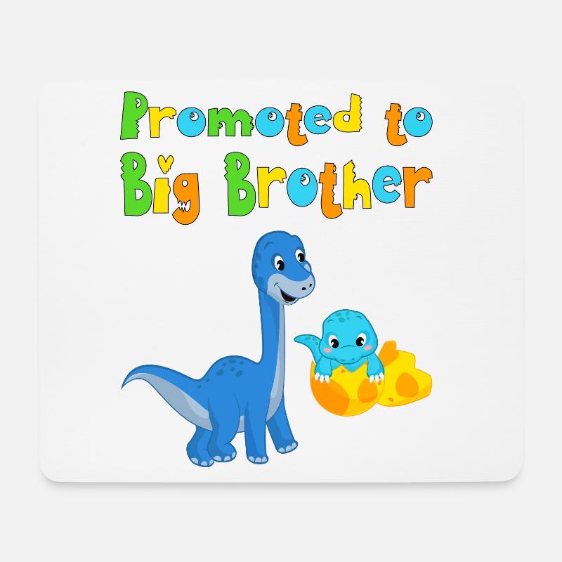 zum großen Bruder befördert - Mousepad (Querformat) - Weiß