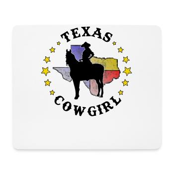 Texas I Dresseur I Rodeo I Cheval fou I cadeau - Tapis de souris (format paysage) - blanc - Devant