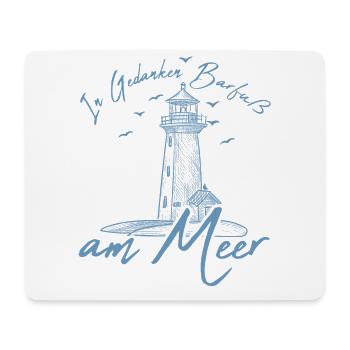 In Gedanken am Meer, Norddeutschland Leuchtturm - Mousepad (Querformat) - Weiß - Vorne