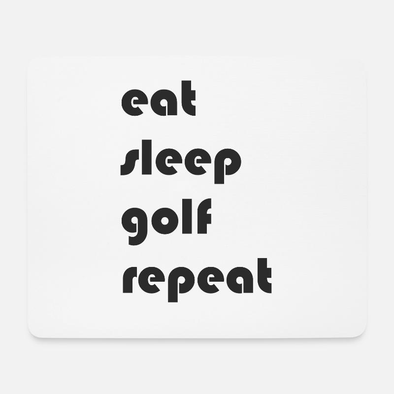 Golf - eat sleep golf repeat - Mousepad (Querformat) - Weiß