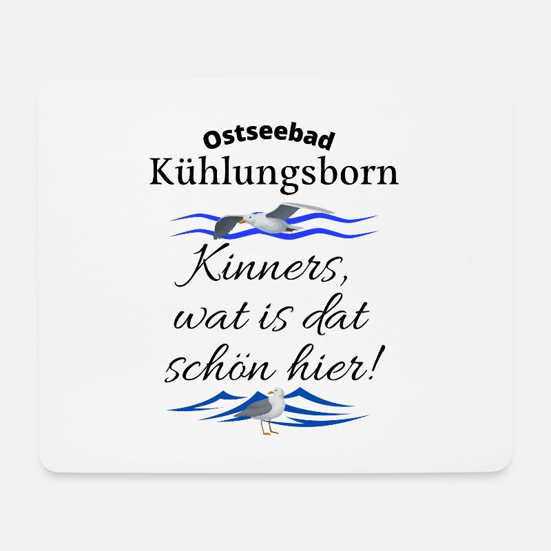 Kühlungsborn Ostsee Urlaubs Spruch mit Möwe - Mousepad (Querformat) - Weiß