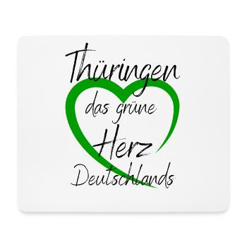 Thüringen -Thüringen das grüne Herz Deutschlands - Mousepad (Querformat) - Weiß - Vorne