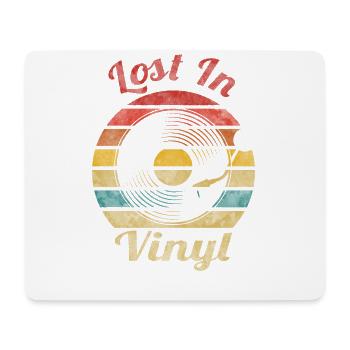 Lost In Retro Vinyl Vintage - Mousepad (Querformat) - Weiß - Vorne